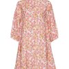 Moss Copenhagen Adanaya Ladonna 3/4 Shirt Dress A Pink Flower | Kjoler