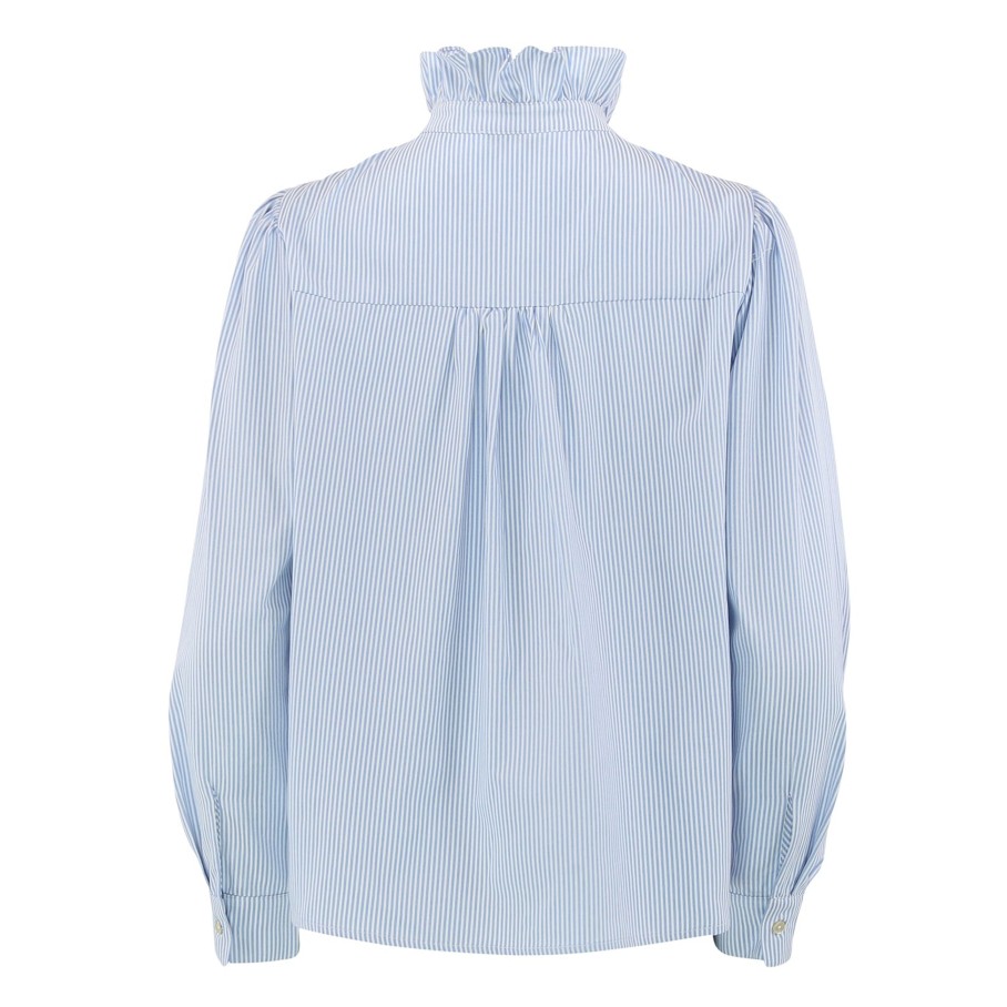 Continue Ariana Stripe Blouse Blue Stripe | Bluser