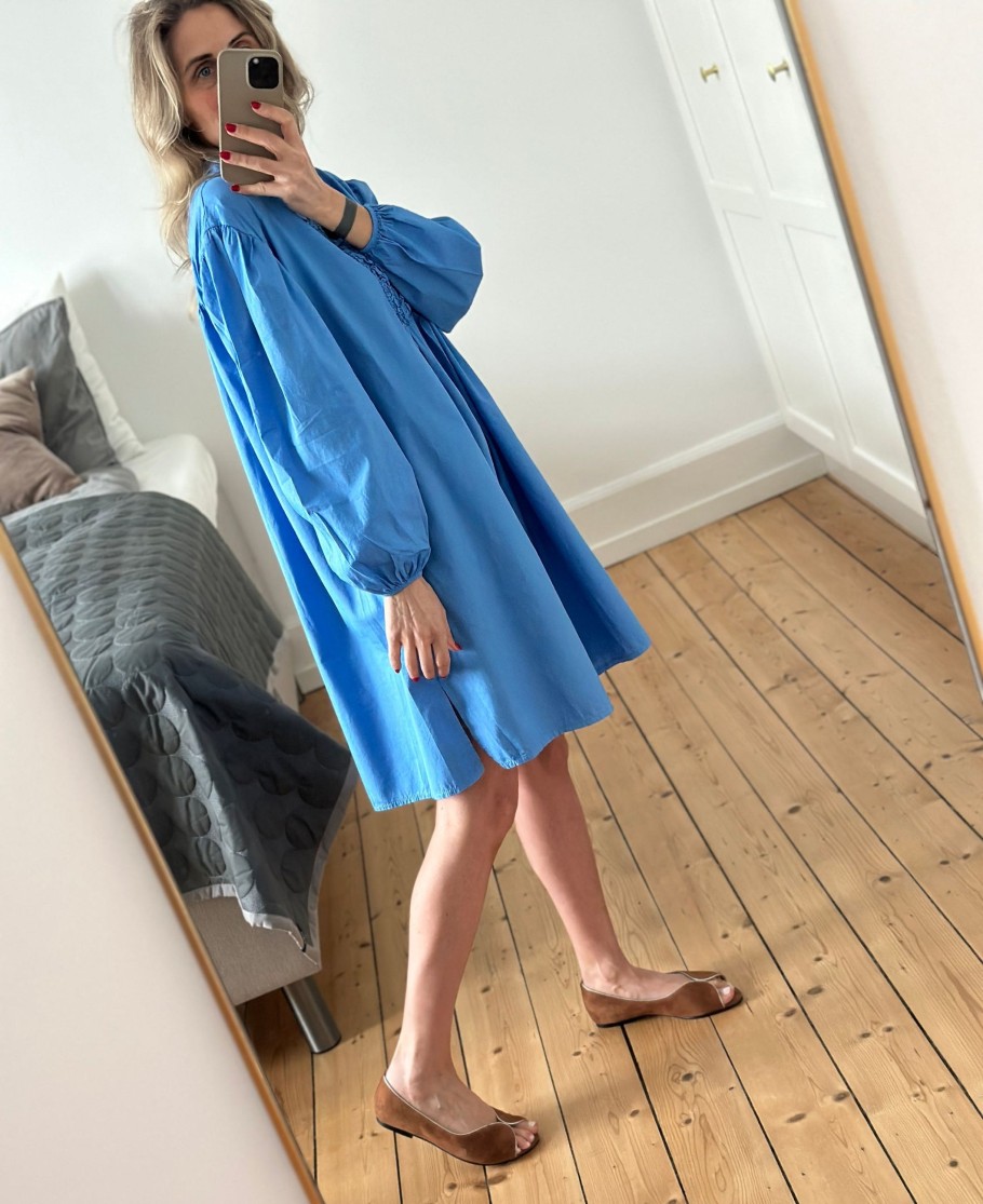 Define Amalie Dress 34366 Heather Blue | Kjoler