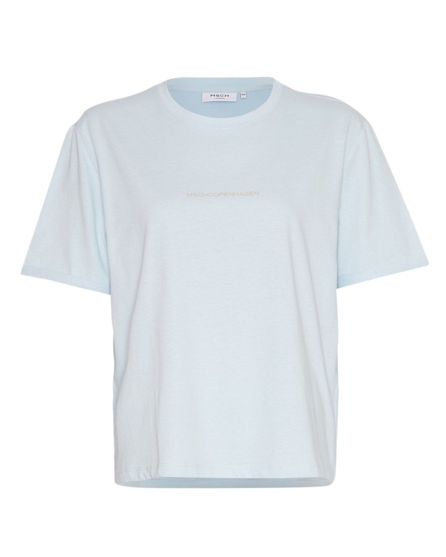 Moss Copenhagen Terina Organic Small Logo Tee Skyride | T-Shirts