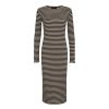 Liberté Essentiel Natalia Ls Dress Sesame/Black Stripe | Kjoler