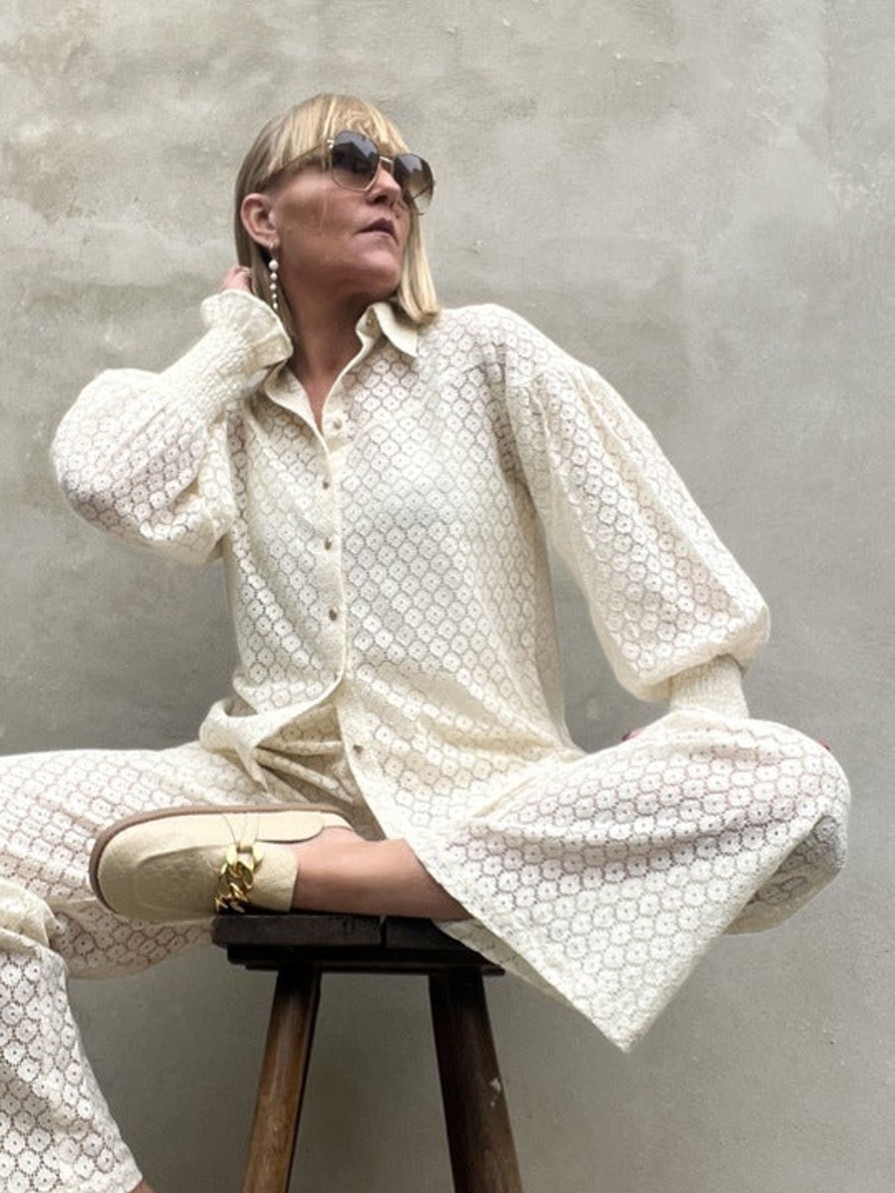 Gaspar Kansas Eyelet Shirt (Preorder Levering Slut April) | Bluser