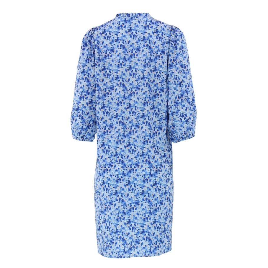 Continue Lone Soft Flowers Dress Blue | Kjoler