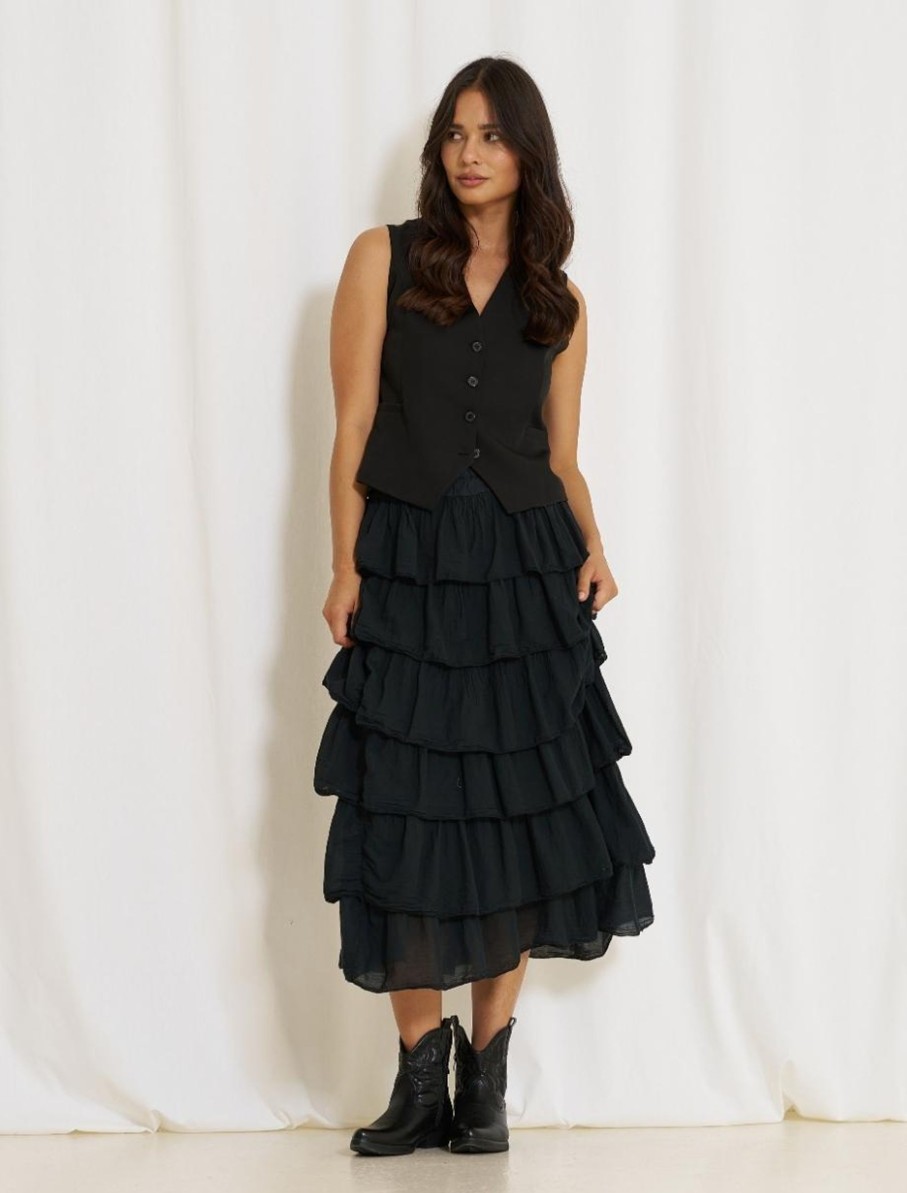 marta du chateau 7664Ng Skirt Mdckaren Black | Nederdele