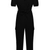 Sisters Point Girl Cargo Jumpsuit Black | Jumpsuits