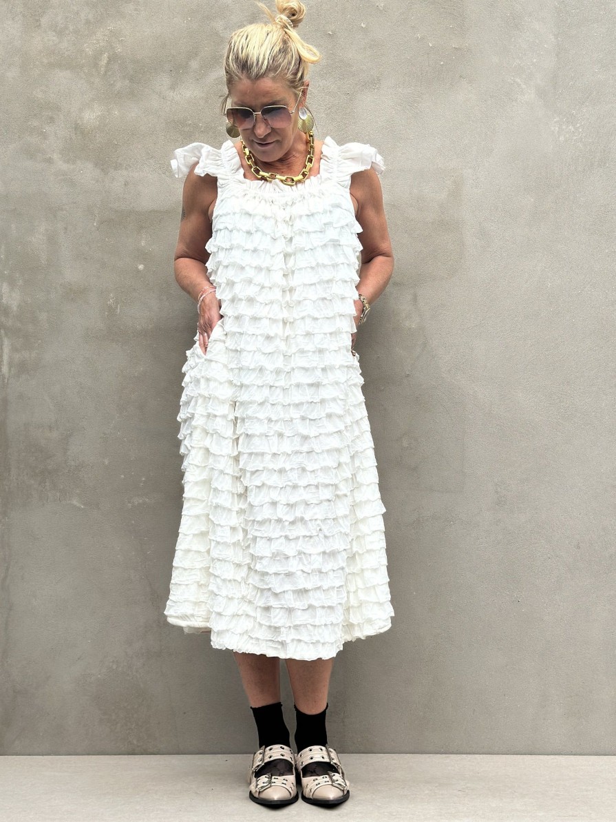 Gaspar Carmen Dress White | Kjoler