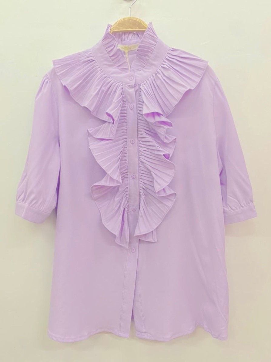 Gown Lulu Flaeseskjorte 9616 Light Purple | Skjorter