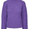 YAS Yas Rosa Fia Ls High Neck Knit Pullover Dahlia Purple | Strik