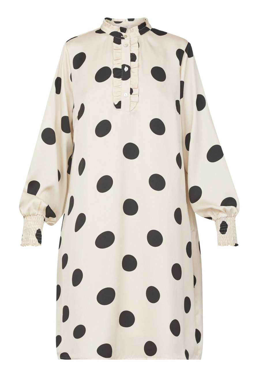 Love Divine Love876-6 Dress Cream Dot | Kjoler