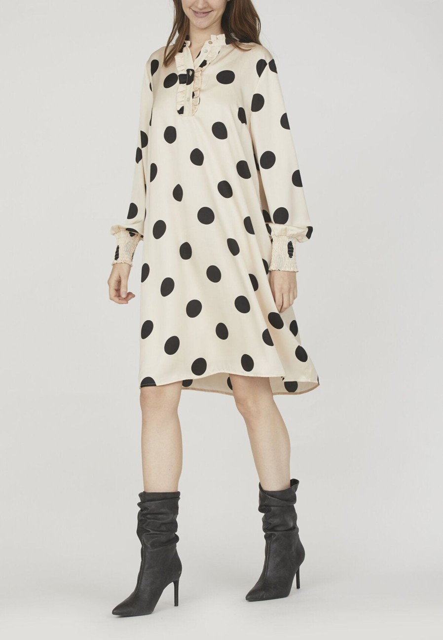 Love Divine Love876-6 Dress Cream Dot | Kjoler