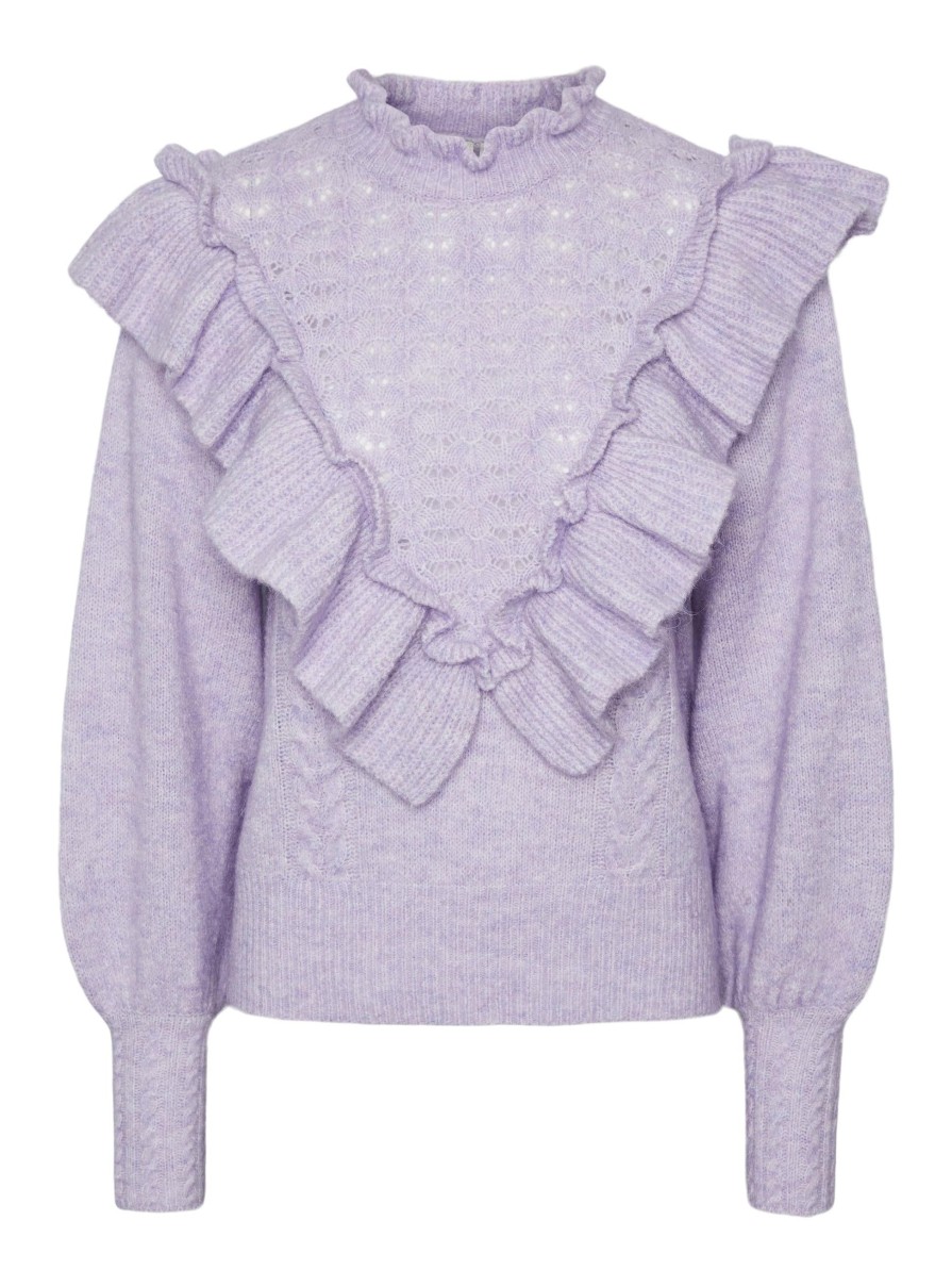 YAS Yas Bistra Ls Pullover Violet | Strik