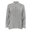 Continue Selma Lurex Shirt Off White/Black Stripe | Bluser