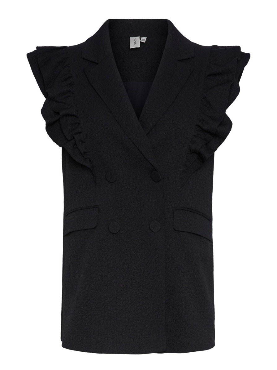 YAS Anni Sl Waistcoat Black | Veste