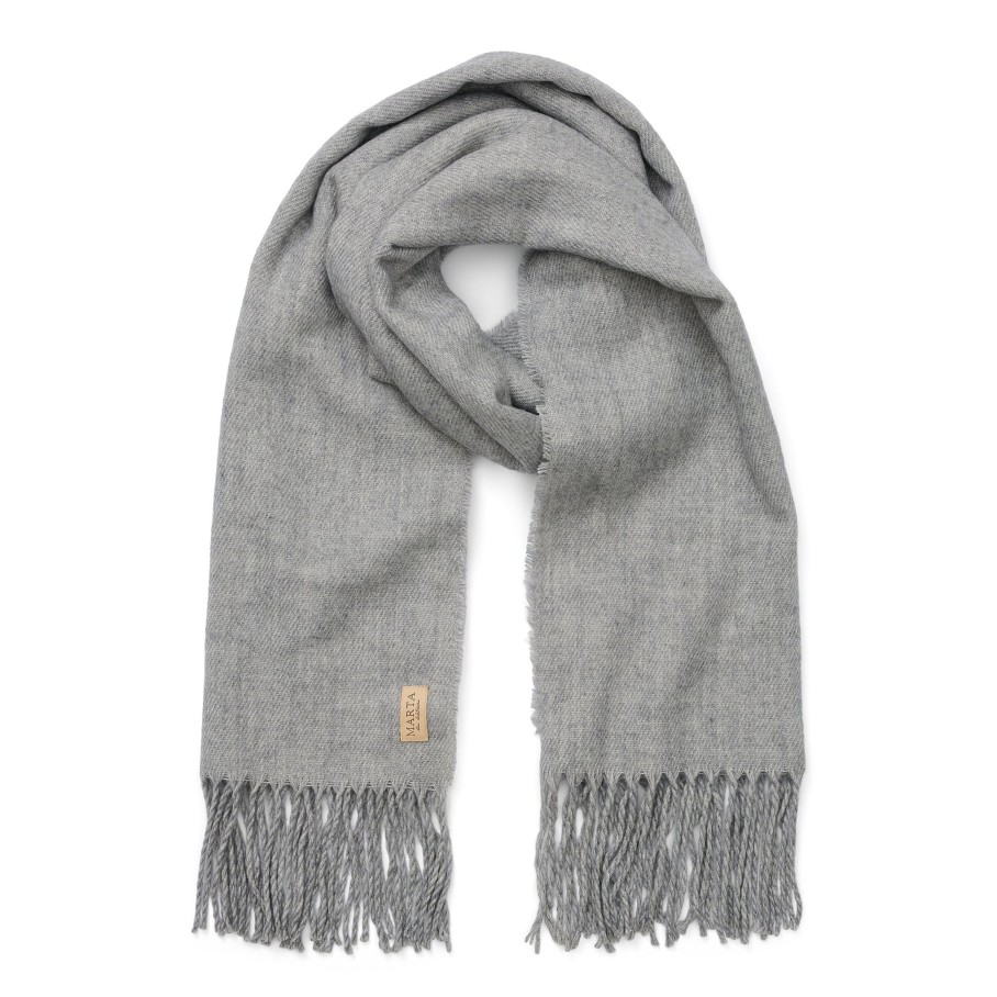 marta du chateau 171419 Scarf Light Grey Melange | Torklaeder