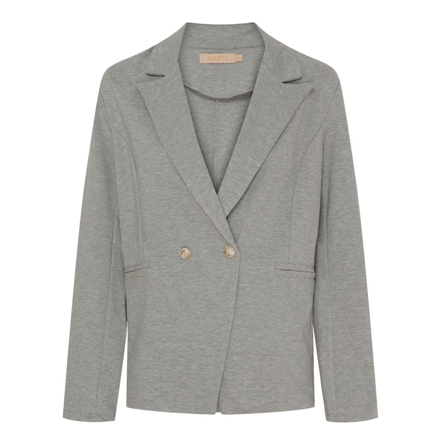 marta du chateau 85641-1 Mdcvivian Blazer Grey Melange | Blazer