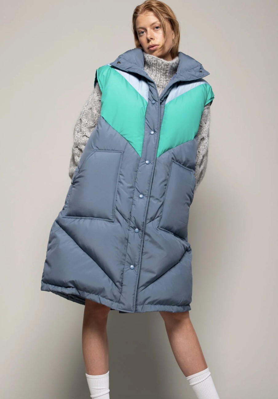 Dawn and dare Peace Puffer Vest Night Sky | Veste