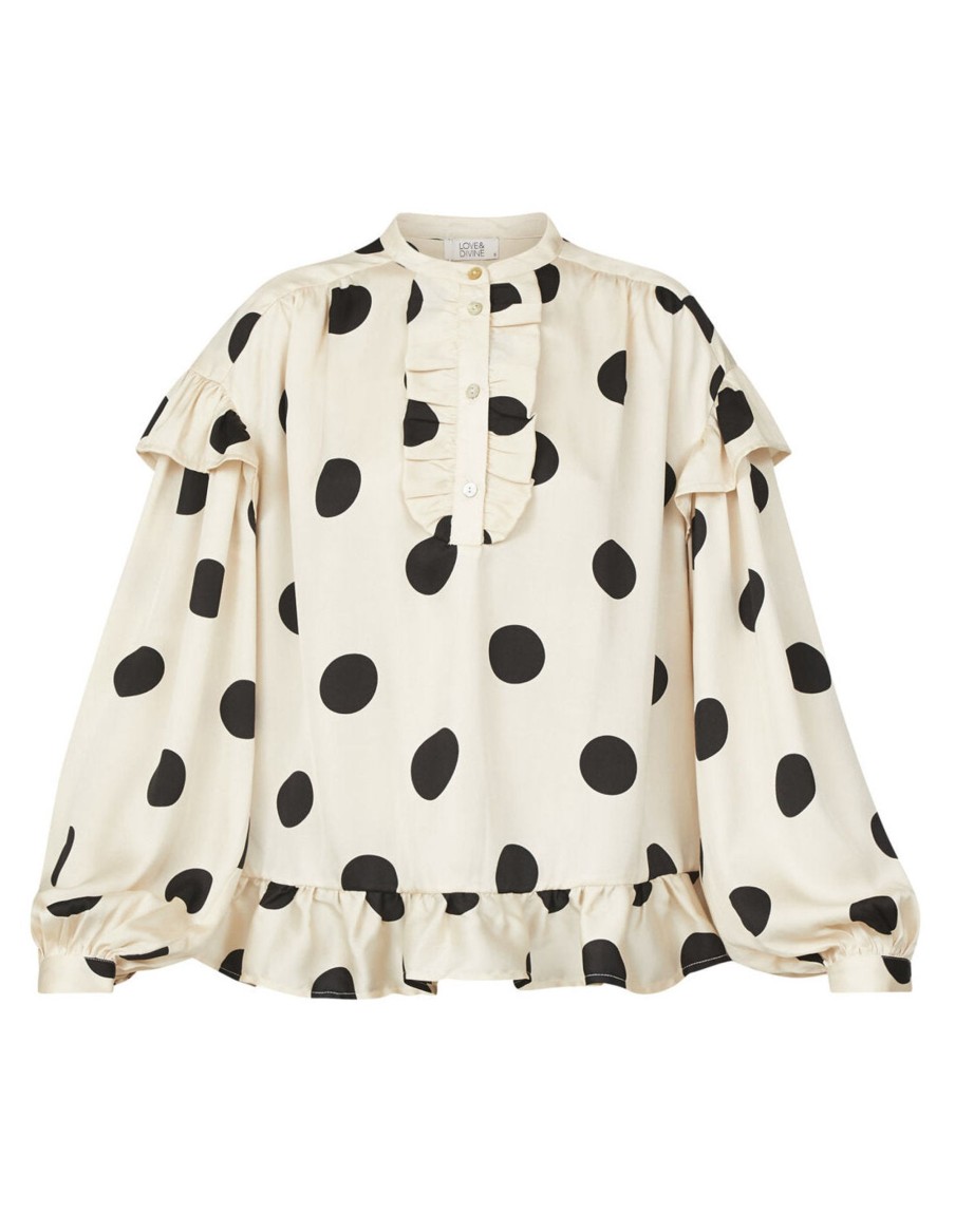 Love Divine Love1034-4 Shirt Cream Dot | Skjorter