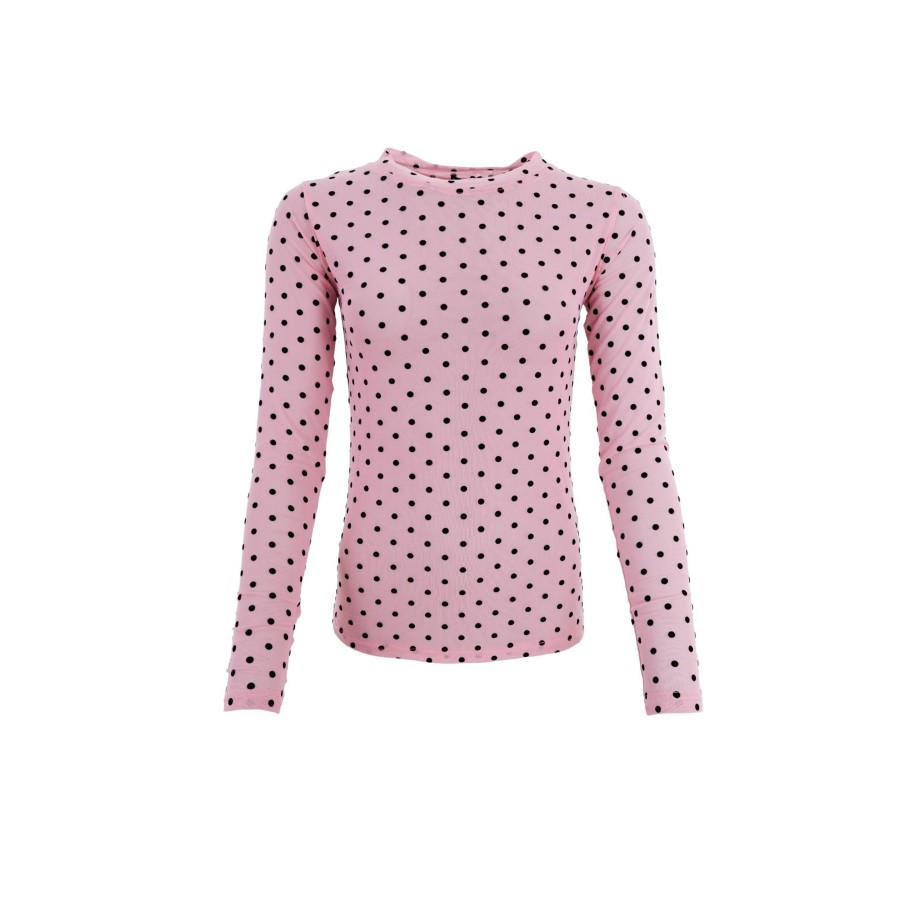 Black Colour Bcjennie Dotted Mesh Blouse Rose | Bluser