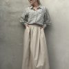 Gaspar Vienna Poplin Skirt Sand (Preorder Levering Slut April) | Nederdele