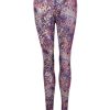 Black Colour Florence Mesh Leggings Fuschia | Leggings & Tights