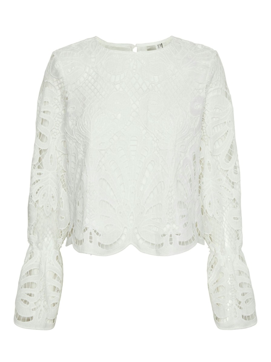 YAS Yasalbi Ls Top Offwhite | Bluser